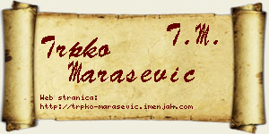 Trpko Marašević vizit kartica